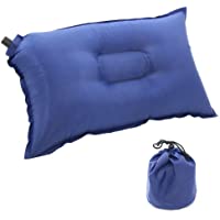 Xcellent Global Almohada de Viaje Auto Inflable para Camping Portátil para Tiendas de Campaña Hamacas Senderismo Aire…